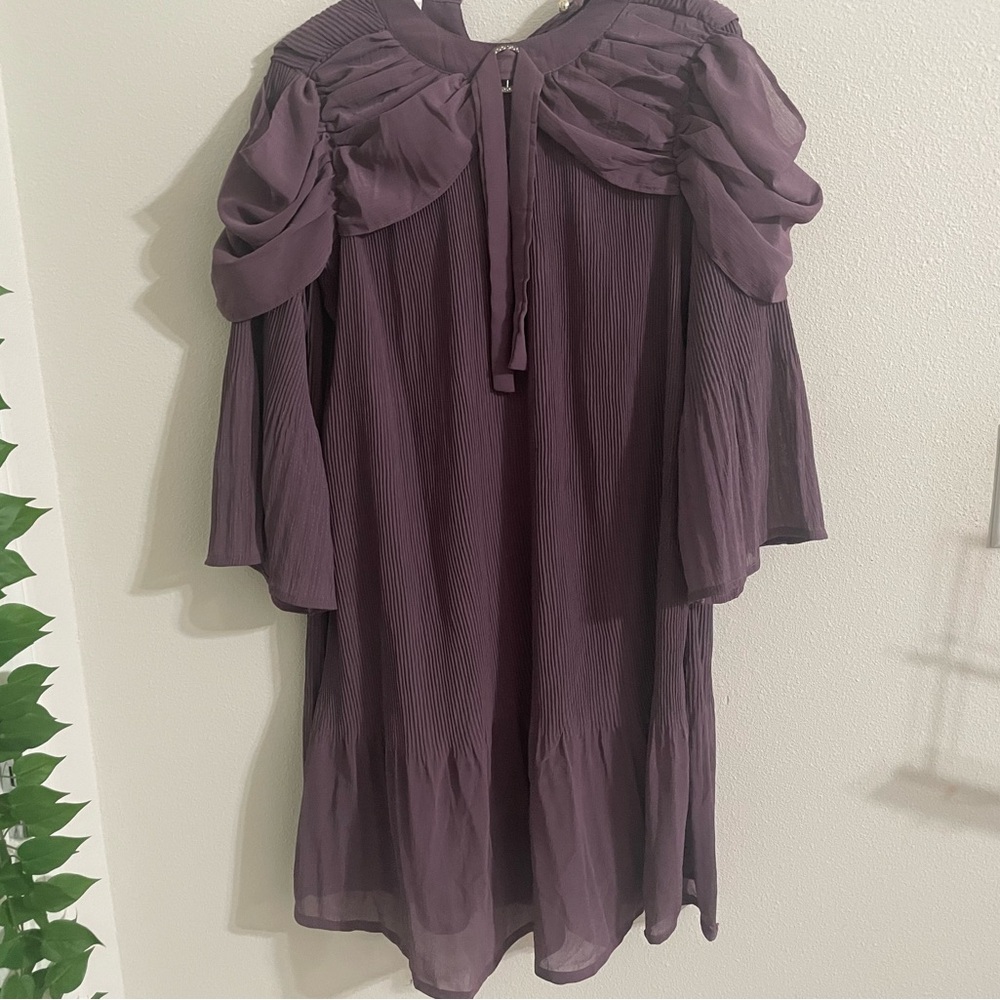 Elegant Purple Midi Dress